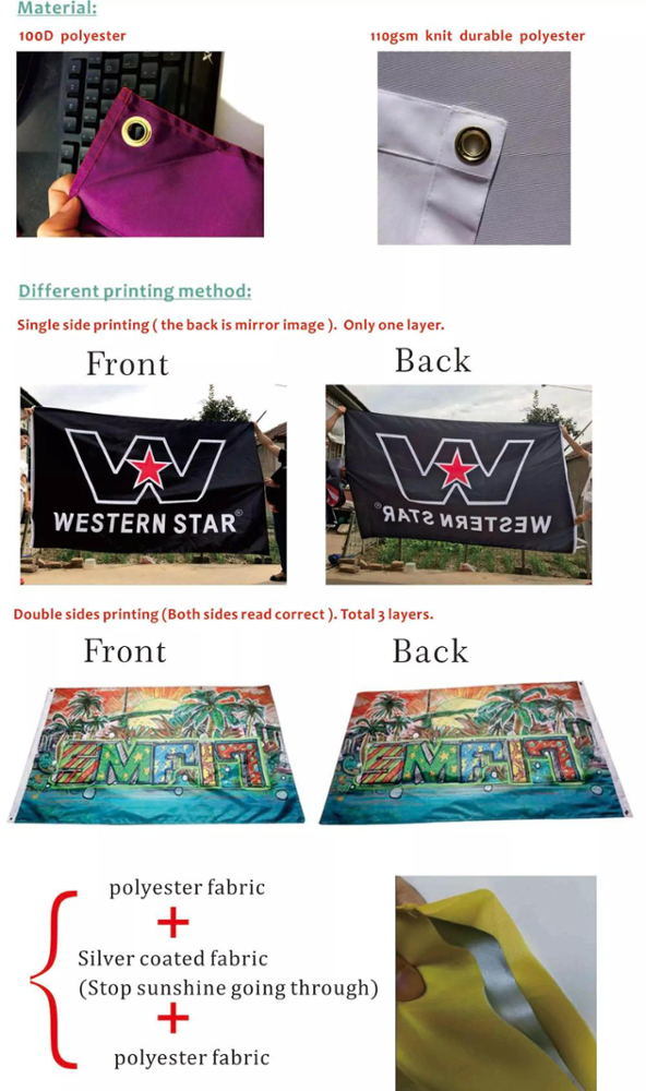 Custom Cheap Outdoor Advertising Screen or Full Color Sublimation Digital Printed Sports Football Custom Flag