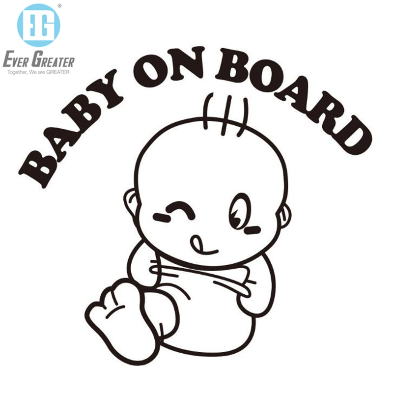 Wholesale White Reflective Baby on Board Vinyl Car Sticker Sign Baby Car Sticker