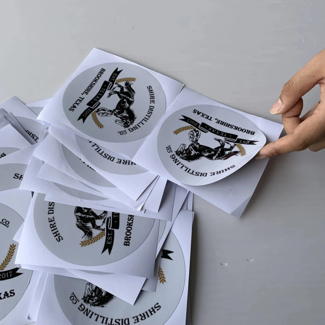 Custom Die Cut Vinyl Printing Adhesive Waterproof PVC Label Stickers