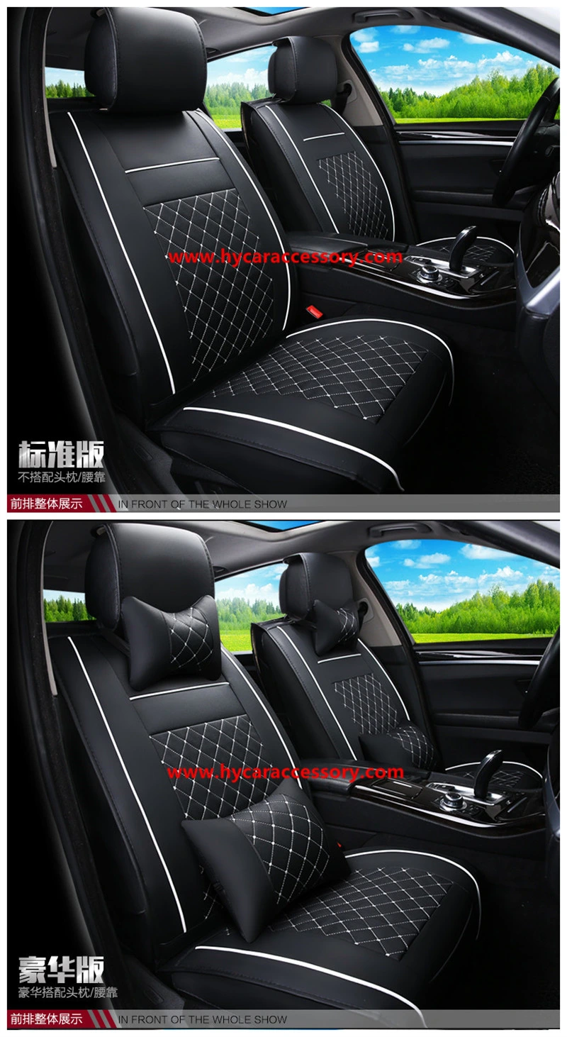 Car Accessory Car Decoration Cushion Universal Cartoon Pure Leather Auto Car Seat Cover