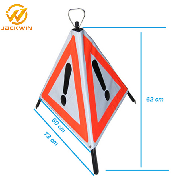 Europe Standard 70cm and 90cm Reflective Tripod Foldable Traffic Warning Sign