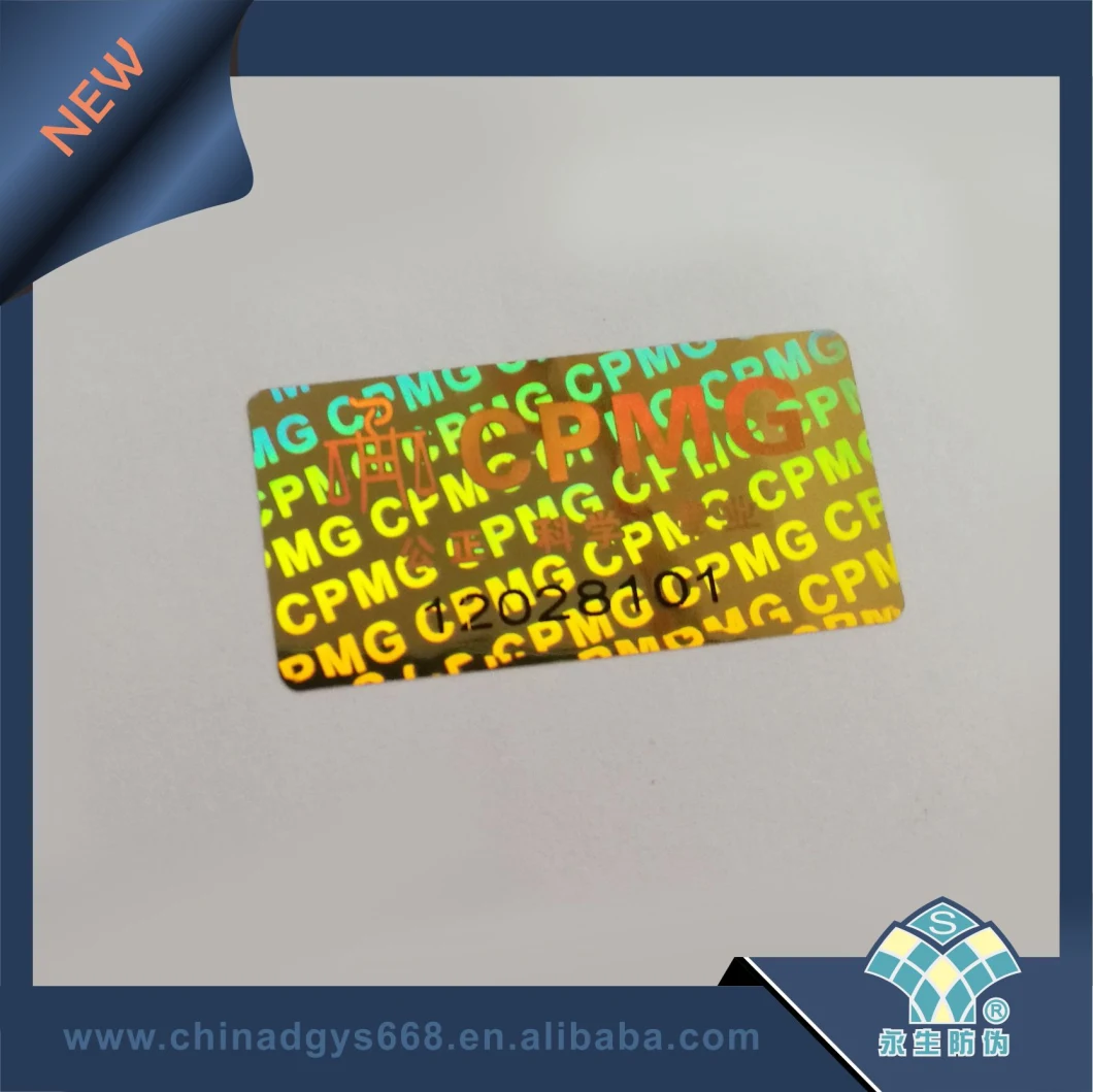 Printing Custom-Made Cheap Hologram Glossy Vinyl Sticker