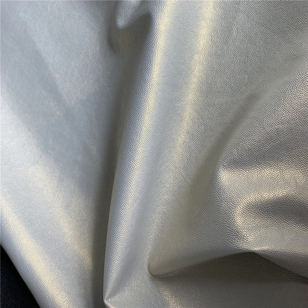Shiny Laser PU Leather Fabric Transfer Film Leather for Jacket