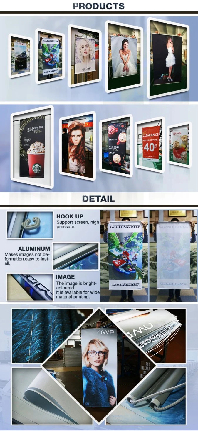 Custom Made Printed Ceiling Hanging Scroll Banner with Picture
