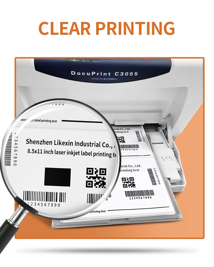 A4 Size Custom Self Adhesive Paper Vinyl Sticker Barcode Printing Label Sticker