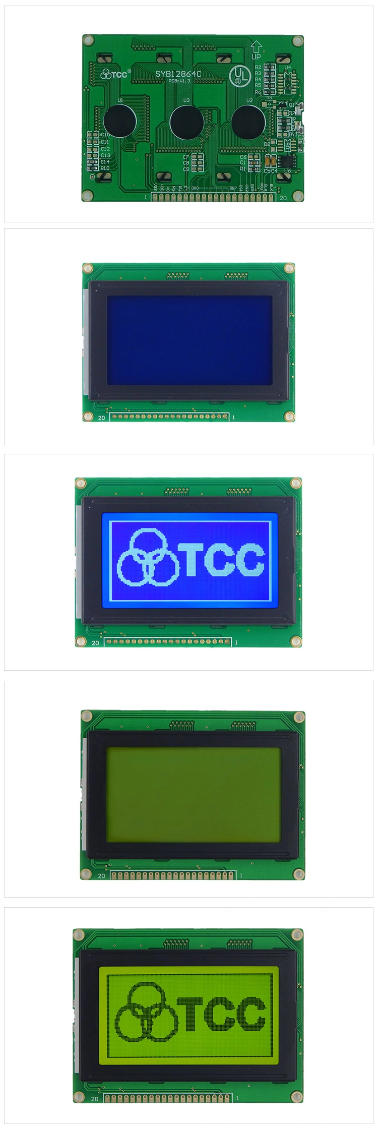 128X64 Graphic LCD Module 3.3V 20-Pin Panel Graphic Display 128X64