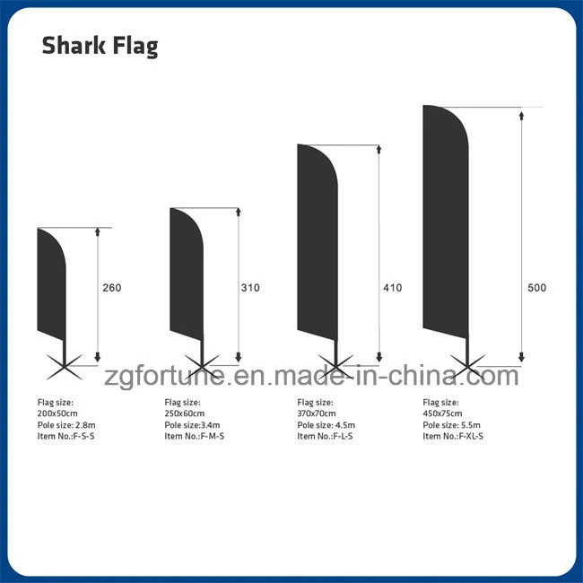 Advertising Banner Display Shark Flag Flying Banner with Fast Delivery
