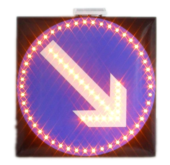 Aluminum Triangle LED Reflective Custom Warning Traffic Sign Symbols