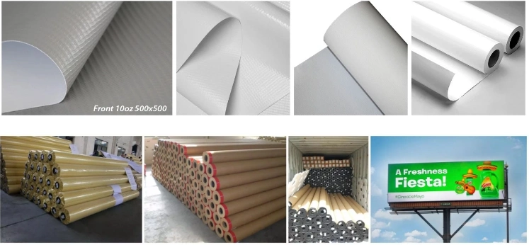 Backlit Billboard Raw Material Flex Banner Rolls Double White PVC Flex Banner