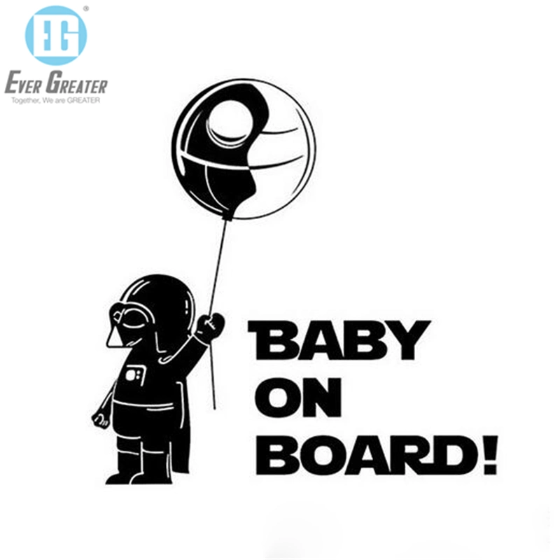 Cute Plastic Vinyl Car Window Sticker Custom Baby on Board Car Sticker