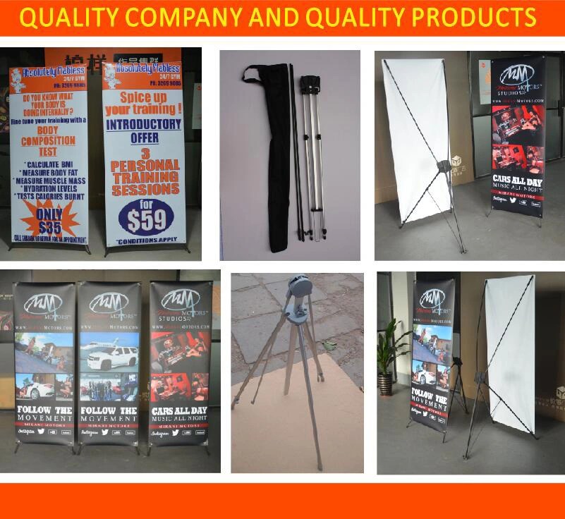 Custom Size 60*160cm or 80*180cm Indoor Outdoor Banner Display X Banner Stand