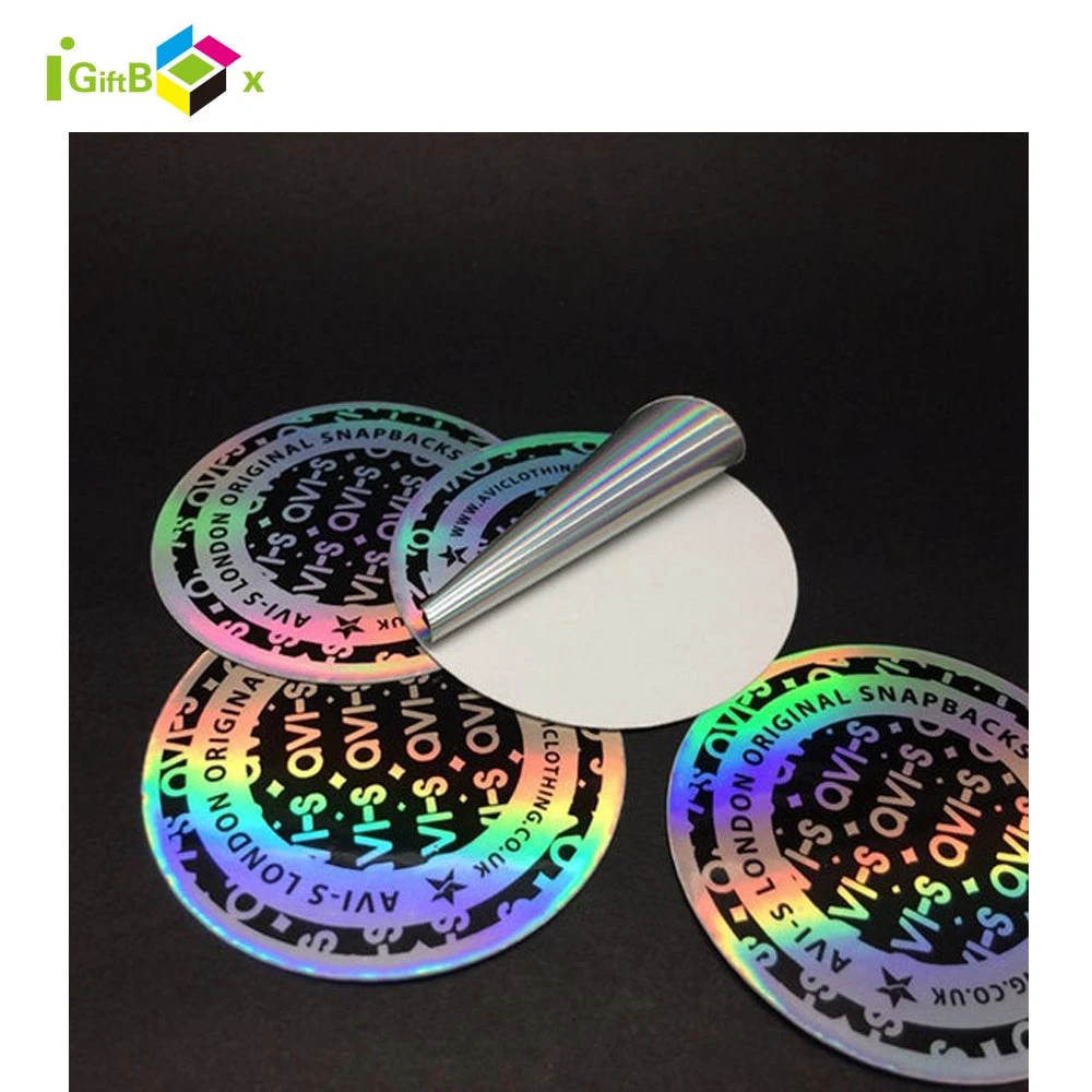 Customized Size & Logo Sticker Vinyl Holographic Sticker Adhesive Sticker Paper