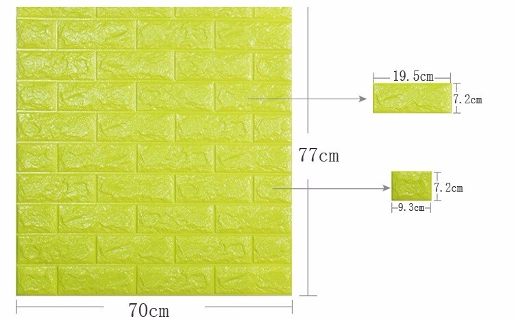 Wall Brick PE Textured Design Wallpapers 3D Brick Wall Paper Wall Sticker