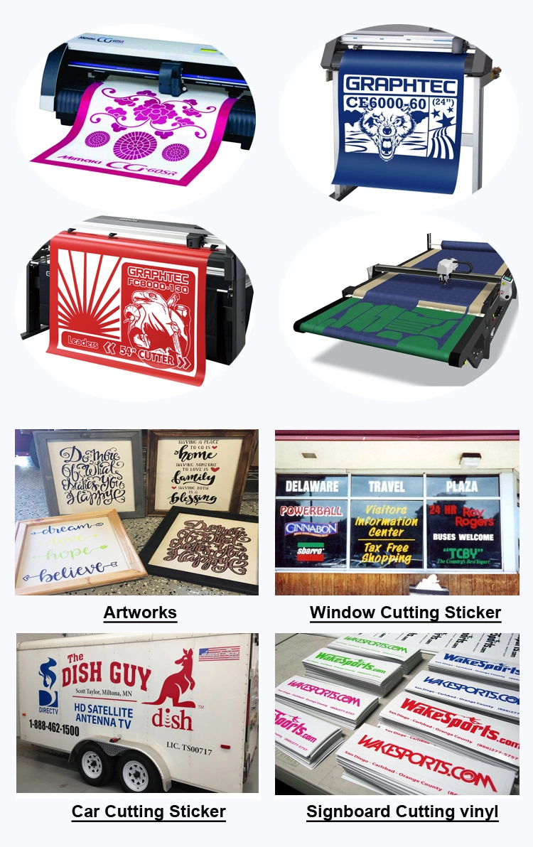 Sign Cutting Vinyl Roll 1.22m*50m PVC Adhesive Cutting Colorful Vinyl
