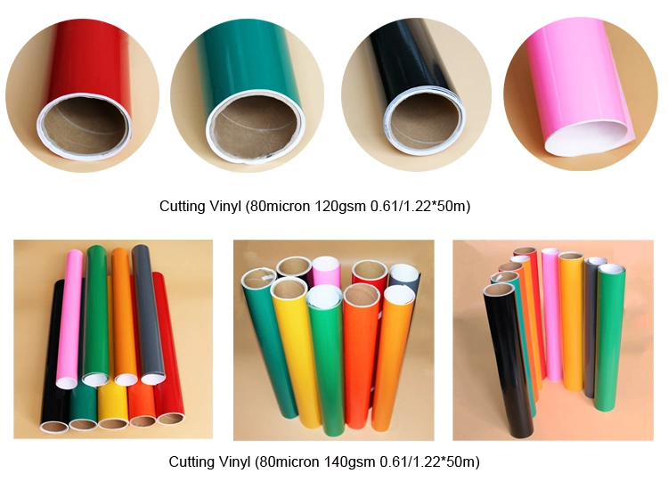Sign Cutting Vinyl Roll 1.22m*50m PVC Adhesive Cutting Colorful Vinyl
