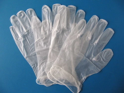 Restaurant Use Clear/ White / Transparent Vinyl Disposable Gloves