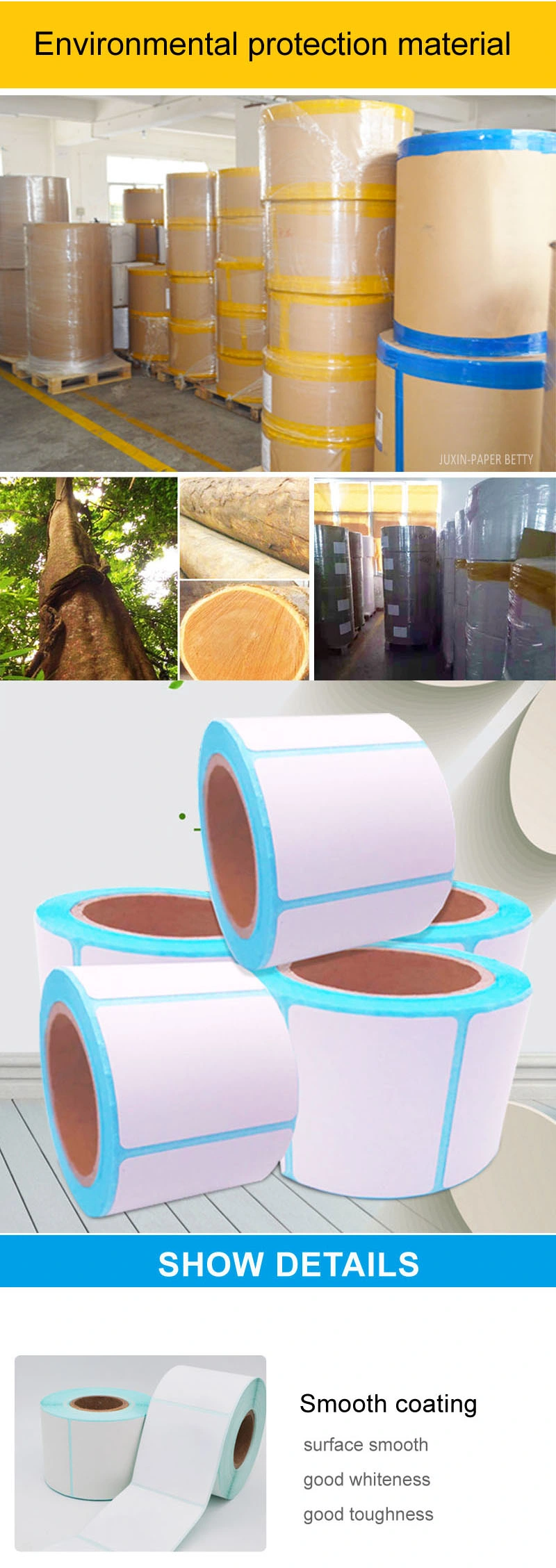 Barcode Printing Stickers Thermal Label Roll Waterproof Adhesive Sticker Printing Sticker Paper