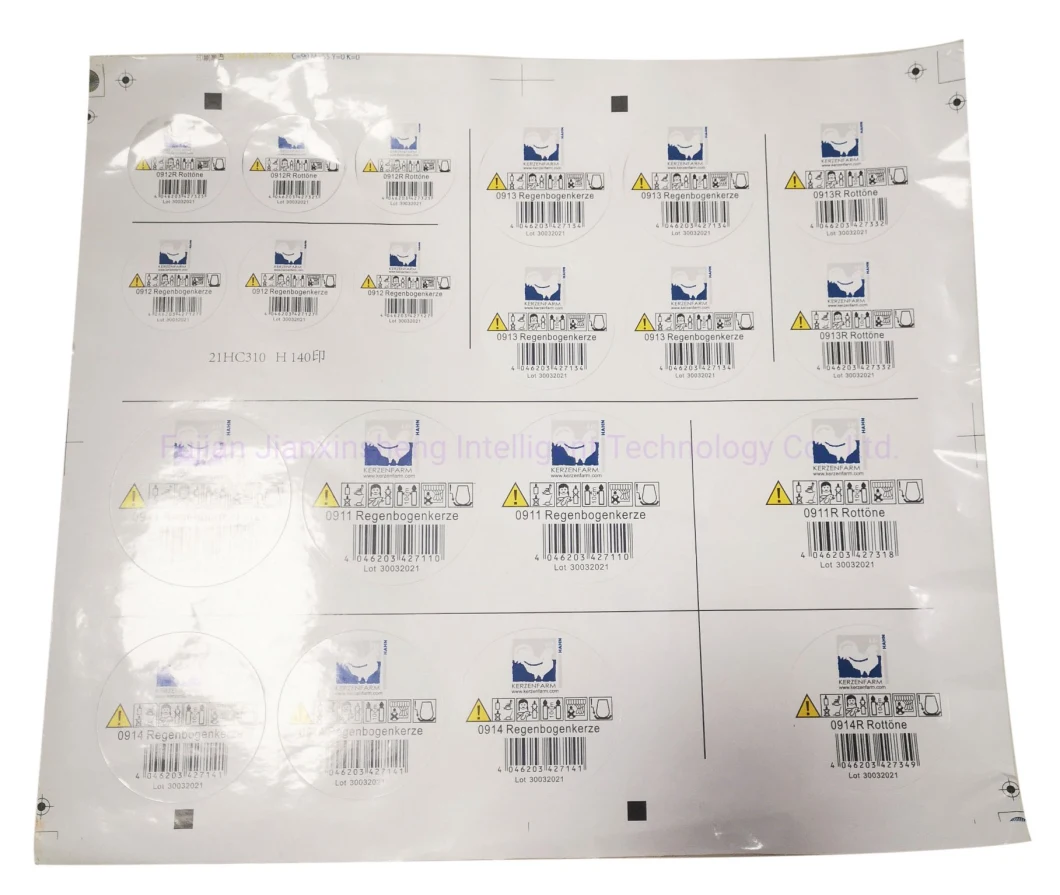 Custom Logo Transparent Labels Clear Gold Foil Self Adhesive Sticker