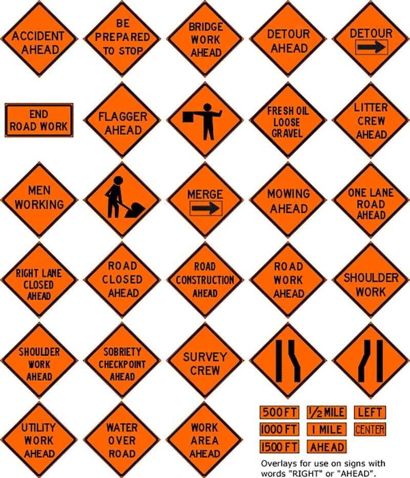 High Visible Reflective Vinyl Roll-up Traffic Control Signs