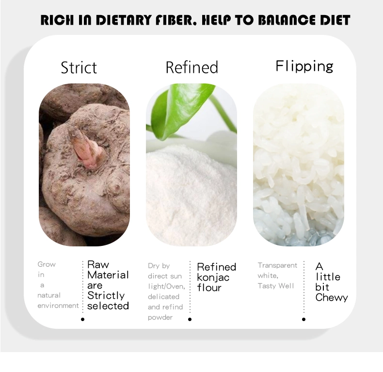 Sugar Free Organic Gluten Free Healthy Food Konjac Shirataki Rice Konjac Rice