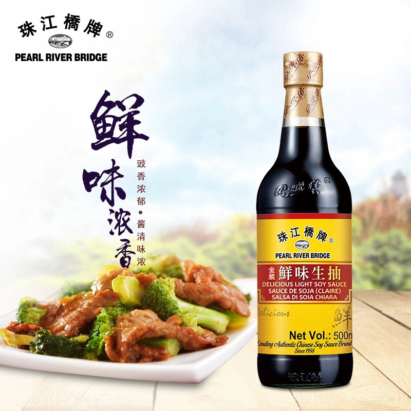 Pearl River Bridge Delicious Light Soy Sauce 500ml Healthy and High Quality Food Additive