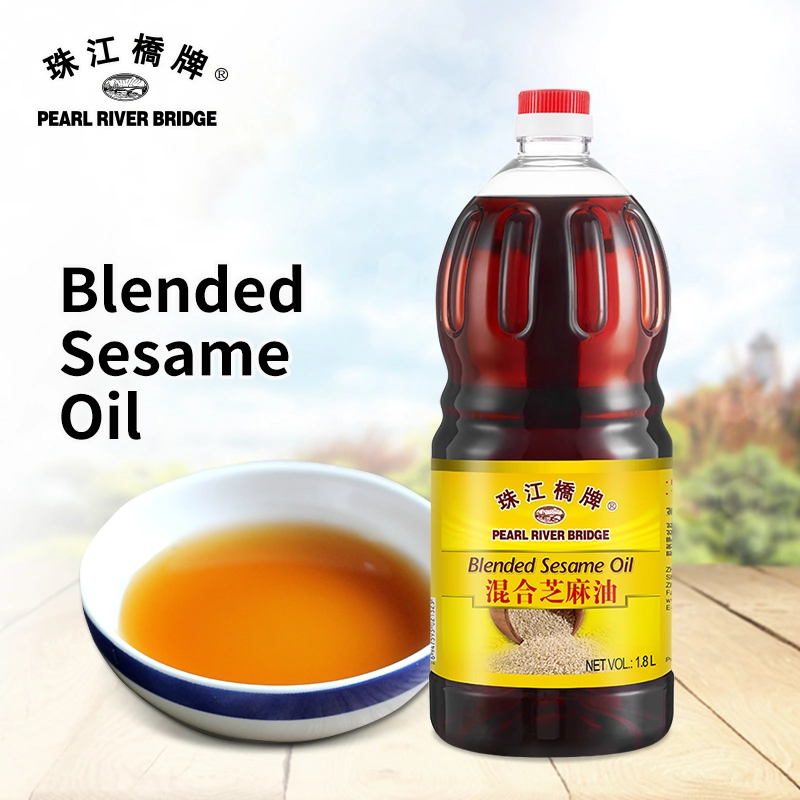Blended Sesame Oil 30% Pure 1.8L Pearl River Bridge Soybean Oil Aromatic Pressed Sesame Oil