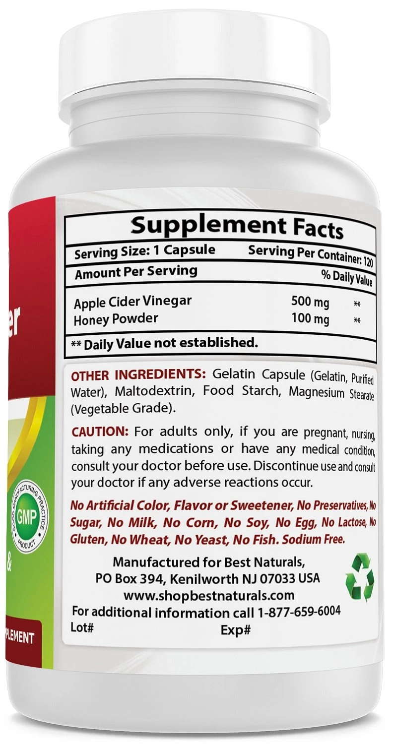 Slimming Apple Cider Vinegar Best Weight Loss Pills Capsule