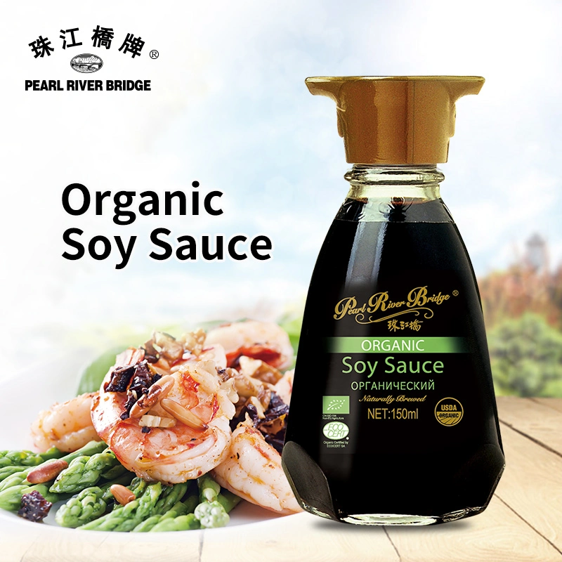 Organic Soy Sauce 150ml Table Bottles Pearl River Bridge Brand Ecocert SA / USDA Organic Certified Sauce