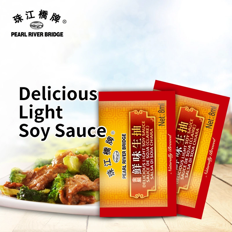 Delicious Light Soy Sauce 8ml Pearl River Bridge Brand Soy Sauce for Food Seasonings