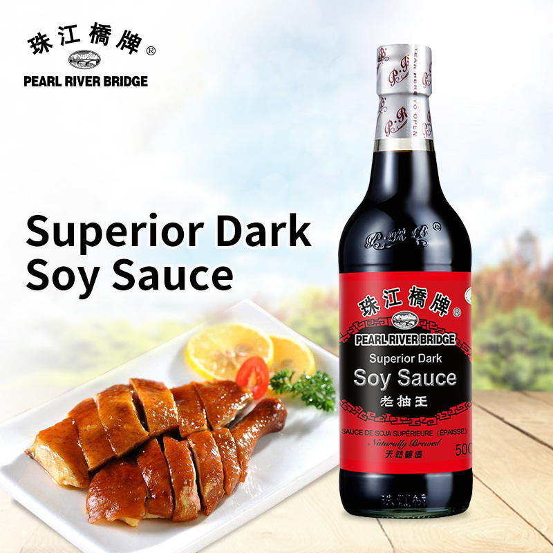 Superior Dark Soy Sauce 500ml Halal Certified Pearl River Bridge Brand Naturally Brewed Sauce