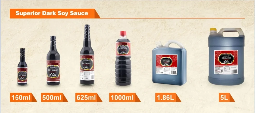 Factory Wholesale Price Bulk Fresh Superior Dark Soy Sauce for Restaurants 1.86L