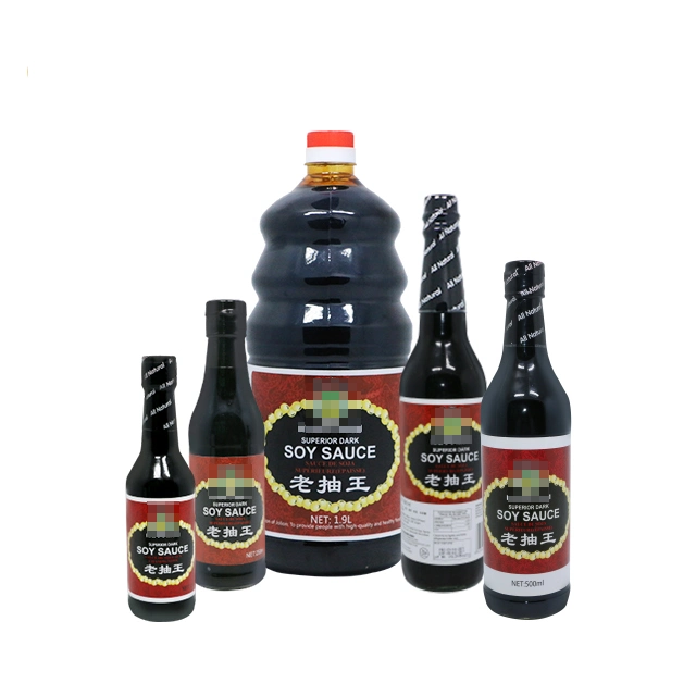 Factory Wholesale Price Bulk Fresh Superior Dark Soy Sauce for Restaurants 1.86L