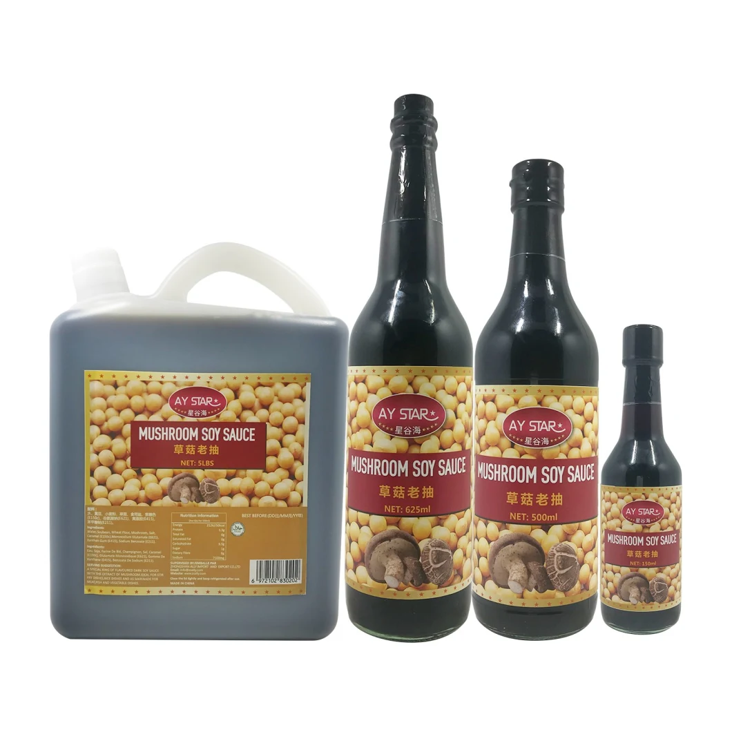HACCP Factory Price Glass Bottle Delicious Brewed Mushroom Soy Sauce