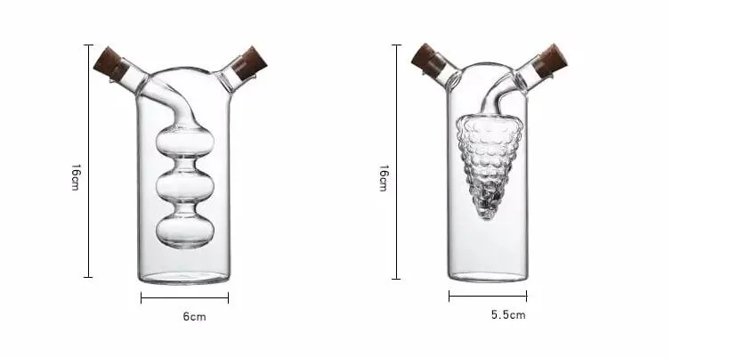 Boroslilicate Glass Oil & Vinegar Bottles with The Cork