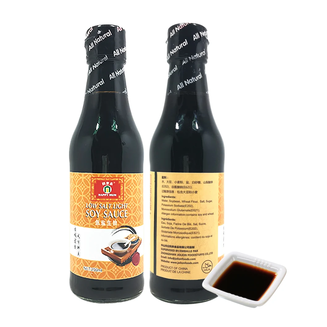 HACCP Chinese Factory Traditional Less Salt Soy Sauce