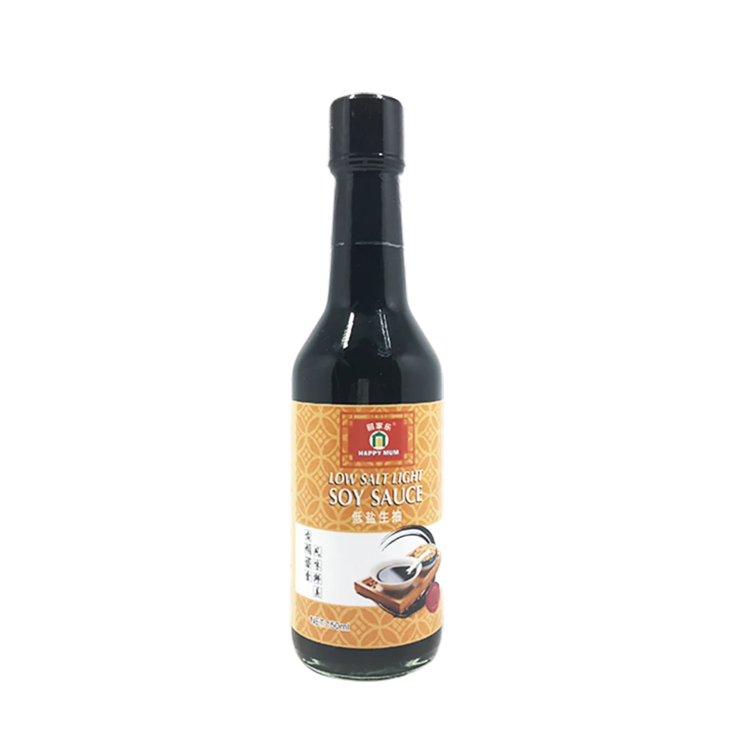 High Quality Chinese Halal 150ml Less Salt Light Soy Sauce