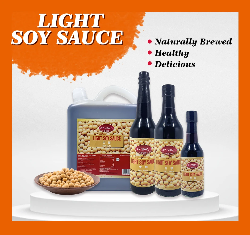 Natural Fermentation Healthy Non Msg Light Soy Sauce