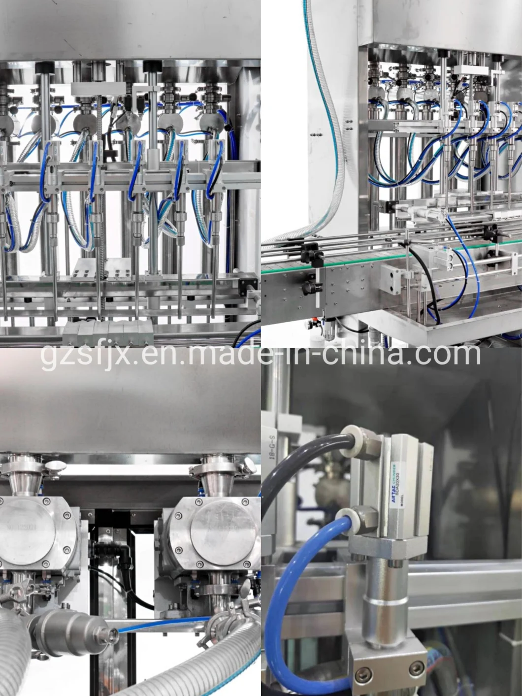 Automatic Liquid, Sauce, Soy Sauce, Vinegar, Hand Sanitizer, Detergent, Shampoo, Shower Gel, Linear Piston Filling Machine.