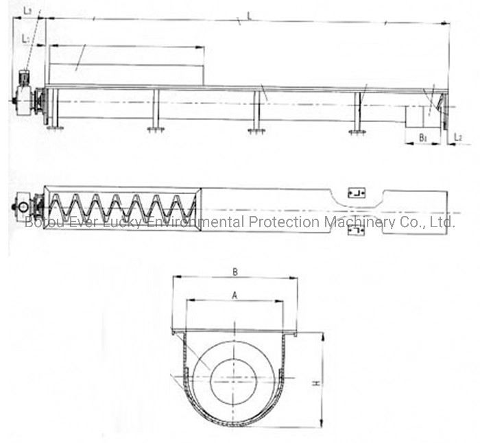 U-Trough/Tube Stainless Steel Auger Screw Conveyor SUS304/SUS316 Material Handling