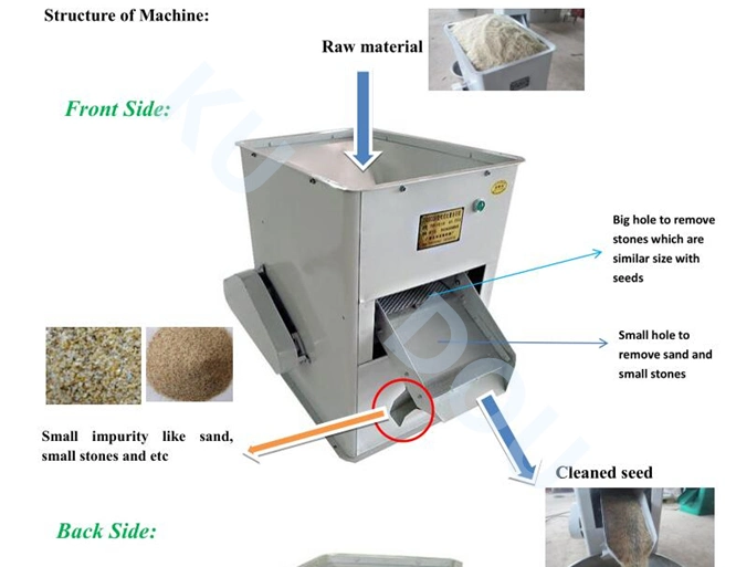 Small Capacity Paddy Rice Seed Destoner Machine