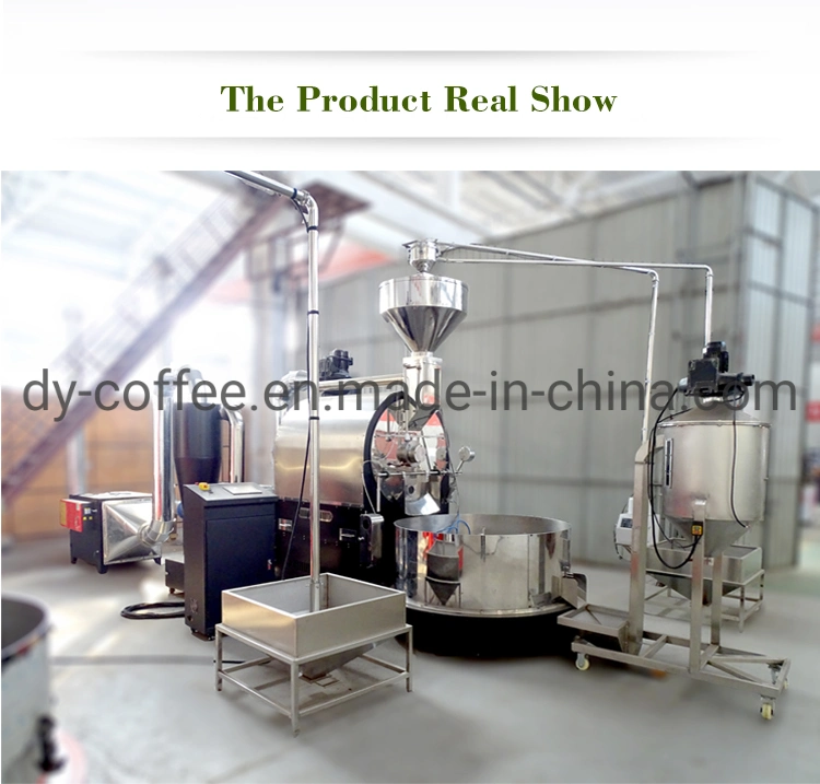 Dongyi Manufacture Industrial Coffee Roaster 50kg 60kg with Automatic Loading System and Coffee Destoner