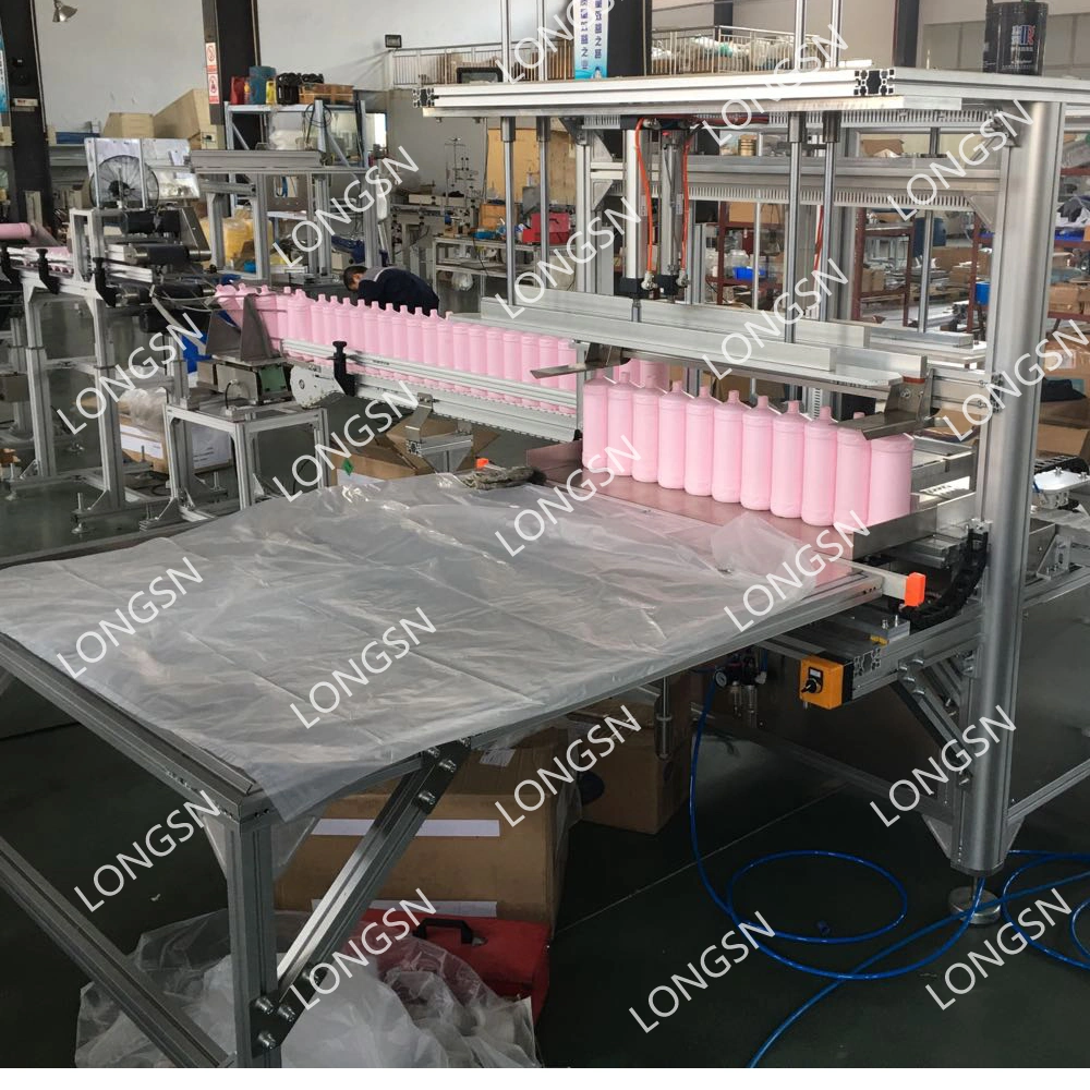 Factory Price Automatic Empty PE Pet Bottle Bagger Bagging Packing Machine with Bottle Unscrambler