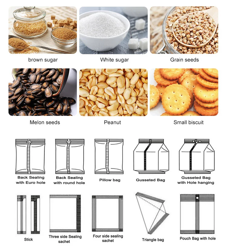 Grain Packing Machine Candy Packing Machine for Sugar and Nuts
