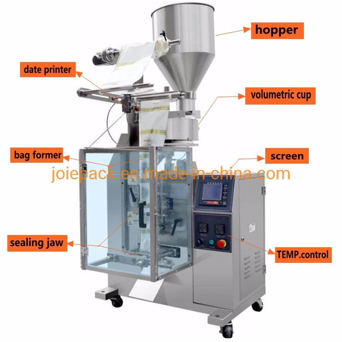 Jev-300g Industrial Vertical Automatic Peanut/Dates/Sugar/Granule/Grain Packing Machine