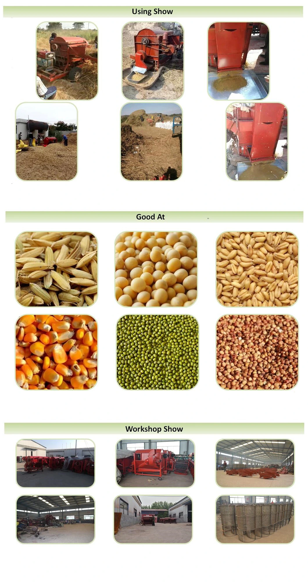 Sorghum Thresher Paddy/ Rice Threshing Machine Equipment/Mungbean Soybean Dehuller