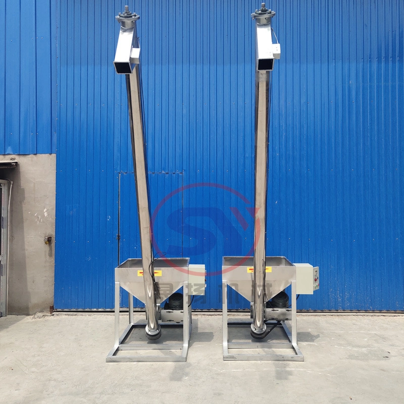 Dragon Elevator Vibrating Screw Auger Conveyor with Hopper for Concrete Mixing Plant
