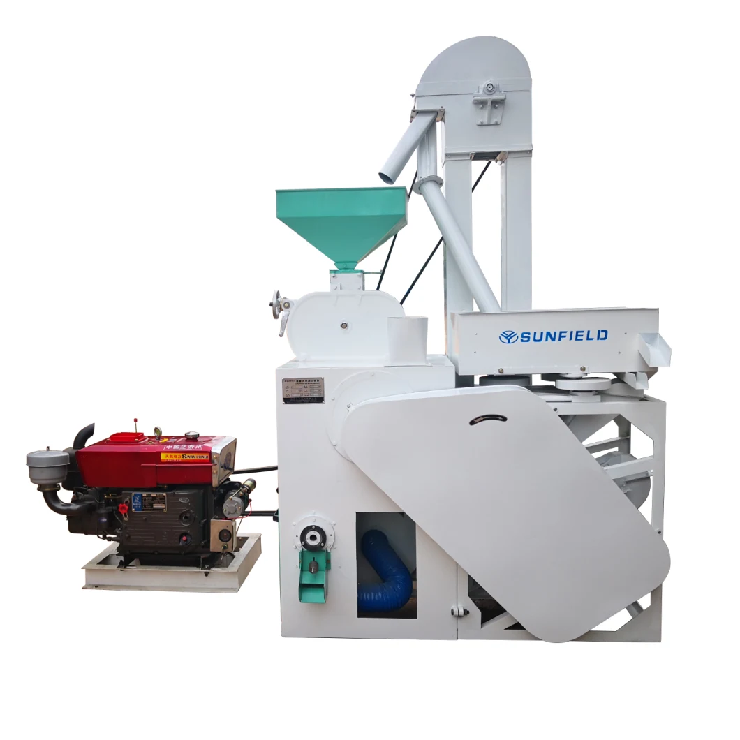 Rice Mill Equipment Combined Paddy Processing Machine for Household Use