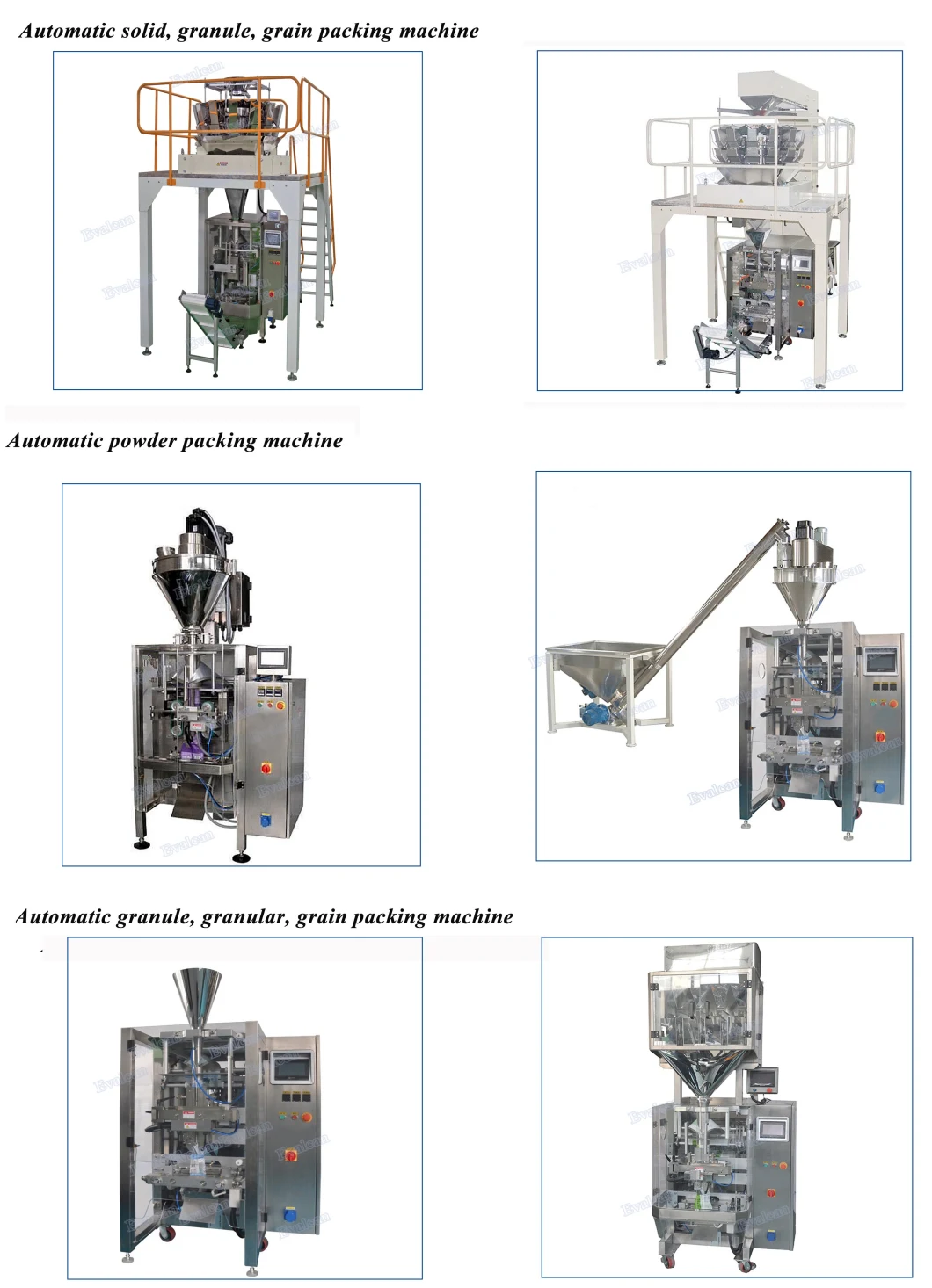 Automatic Granule, Grain Packing Machine with Multihead Weigher