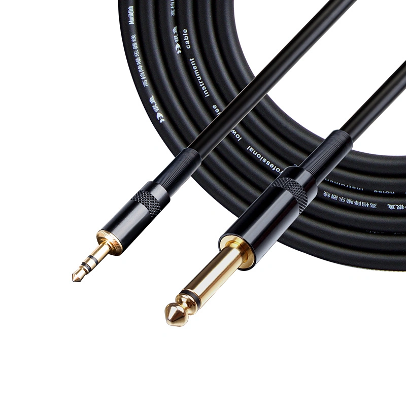 Smartphone Amplifier Headphone Cable Male to Male 3.5mm to 6.35mm Aux Cable
