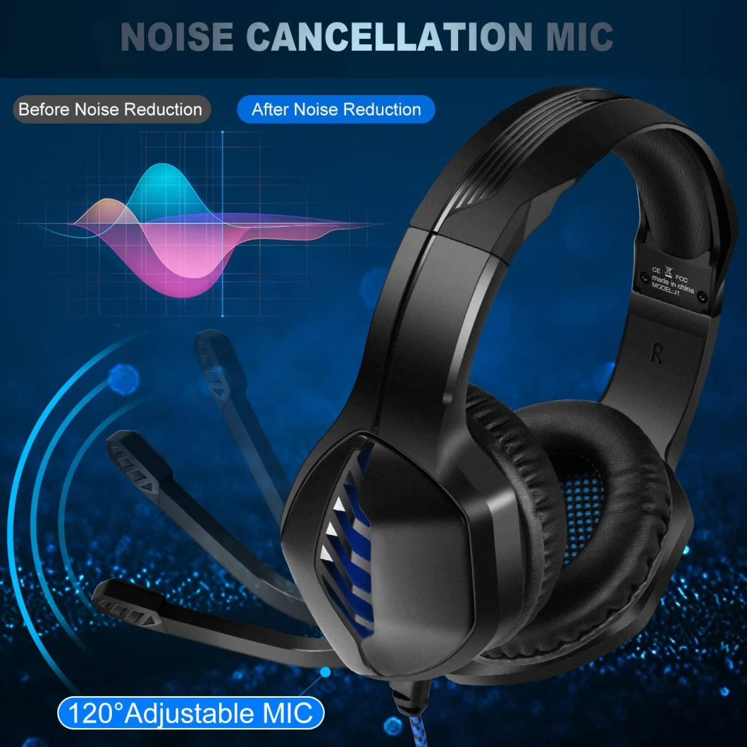 Crystal 3D Gaming Sound Memory Foam Earpad Beexcellent Gaming Headset with Noise Canceling Mic